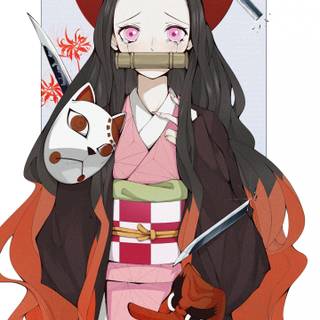 Nezuko fanart wallpaper