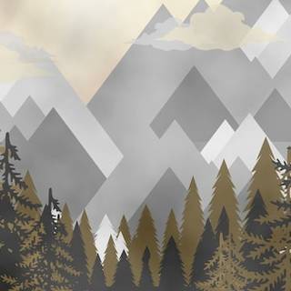 Simple winter mountains wallpaper