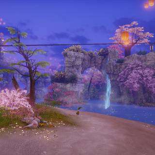 Spring night desktop wallpaper