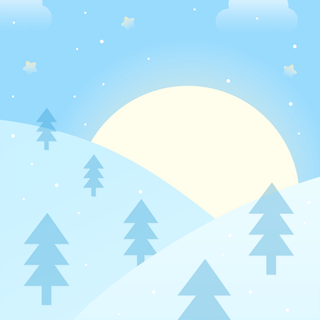 Simple winter mountains wallpaper