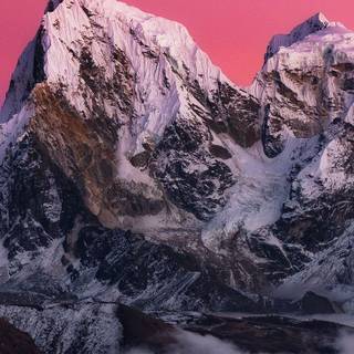 Simple winter mountains wallpaper