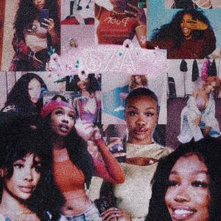 SZA collage wallpaper
