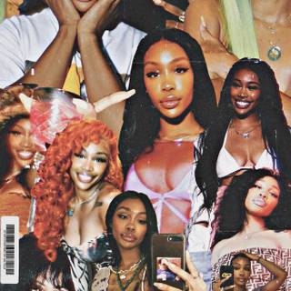 SZA collage wallpaper