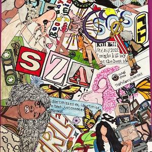 SZA collage wallpaper