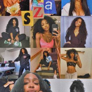 SZA collage wallpaper