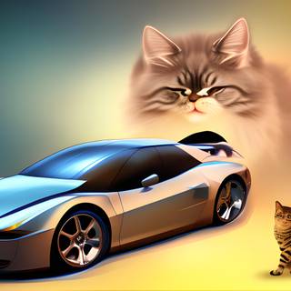 Cat car wallpaper