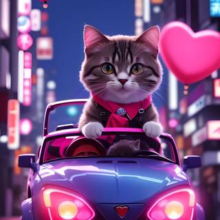 Cat car wallpaper
