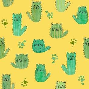 Cat cactus wallpaper