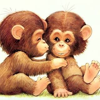 Cute cartoon baby animals wallpaper