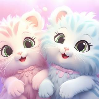 Cute cartoon baby animals wallpaper