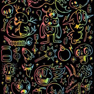 Dark doodles wallpaper