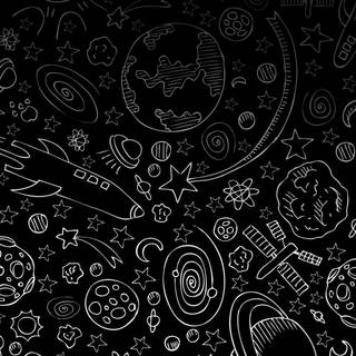 Dark doodles wallpaper
