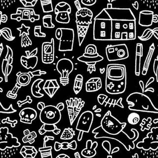 Dark doodles wallpaper