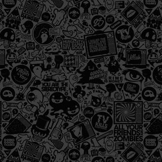 Dark doodles wallpaper