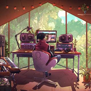 Cozy drawing wallpaper