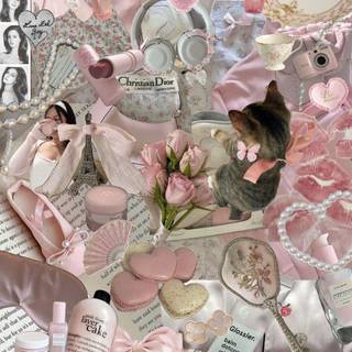 Coquette collage wallpaper
