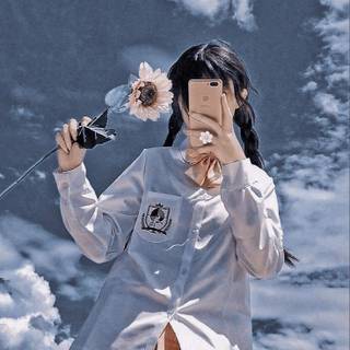 Sad Korean girl aesthetic wallpaper