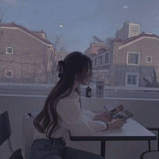 Sad Korean girl aesthetic wallpaper