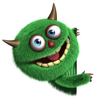 Green cartoon character wallpaper
