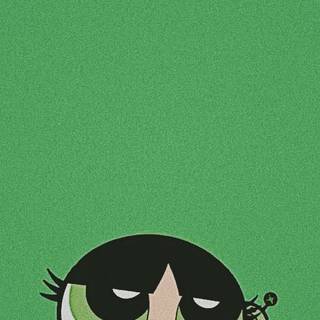 Green cartoon character wallpaper