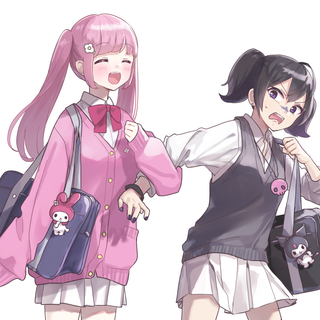 Kuromi and My Melody human wallpaper