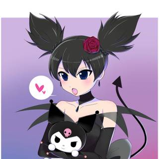Kuromi and My Melody human wallpaper