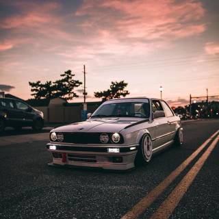 BMW E30 motor phone wallpaper