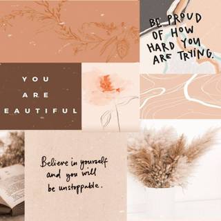 Minimalist spring collage laptop wallpaper