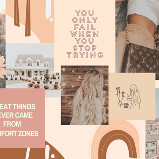 Minimalist spring collage laptop wallpaper