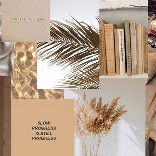 Minimalist spring collage laptop wallpaper