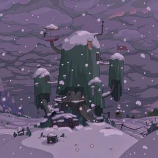 Cartoon winter PC wallpaper