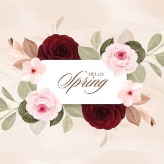 Hello spring laptop wallpaper