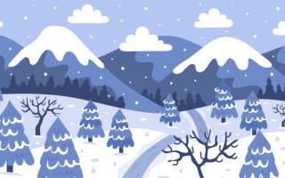 Cartoon winter PC wallpaper