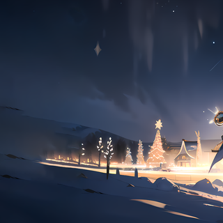 Cartoon winter PC wallpaper