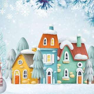 Cartoon winter PC wallpaper