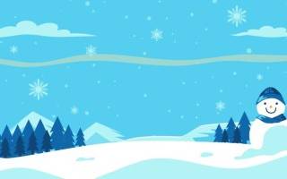 Cartoon winter PC wallpaper