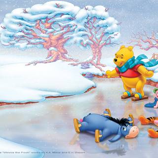 Cartoon winter PC wallpaper