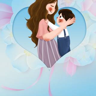 Mother's Day cartoon wallpaper