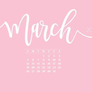 March 2024 calendar wallpaper