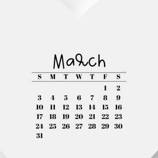 March 2024 calendar wallpaper