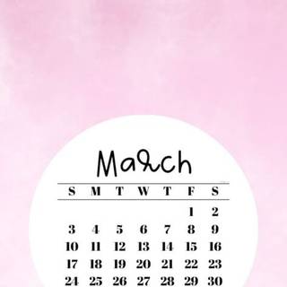 March 2024 calendar wallpaper