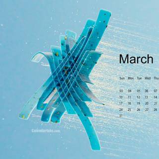 March 2024 calendar wallpaper