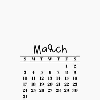 March 2024 calendar wallpaper