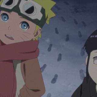 Kid Naruto and Hinata wallpaper