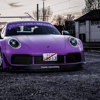 Purple Porsche wallpaper