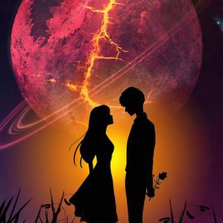 Anime romance phone wallpaper