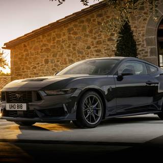 Black Mustang 4k wallpaper