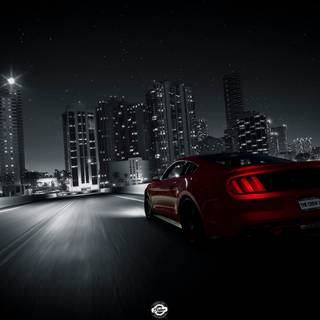 Black Mustang 4k wallpaper