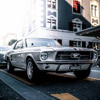 Old Mustang phone wallpaper