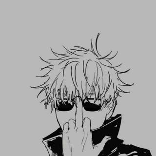 Anime black and white phone wallpaper